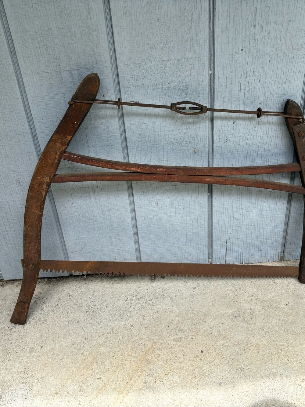 antique primitive bow saw